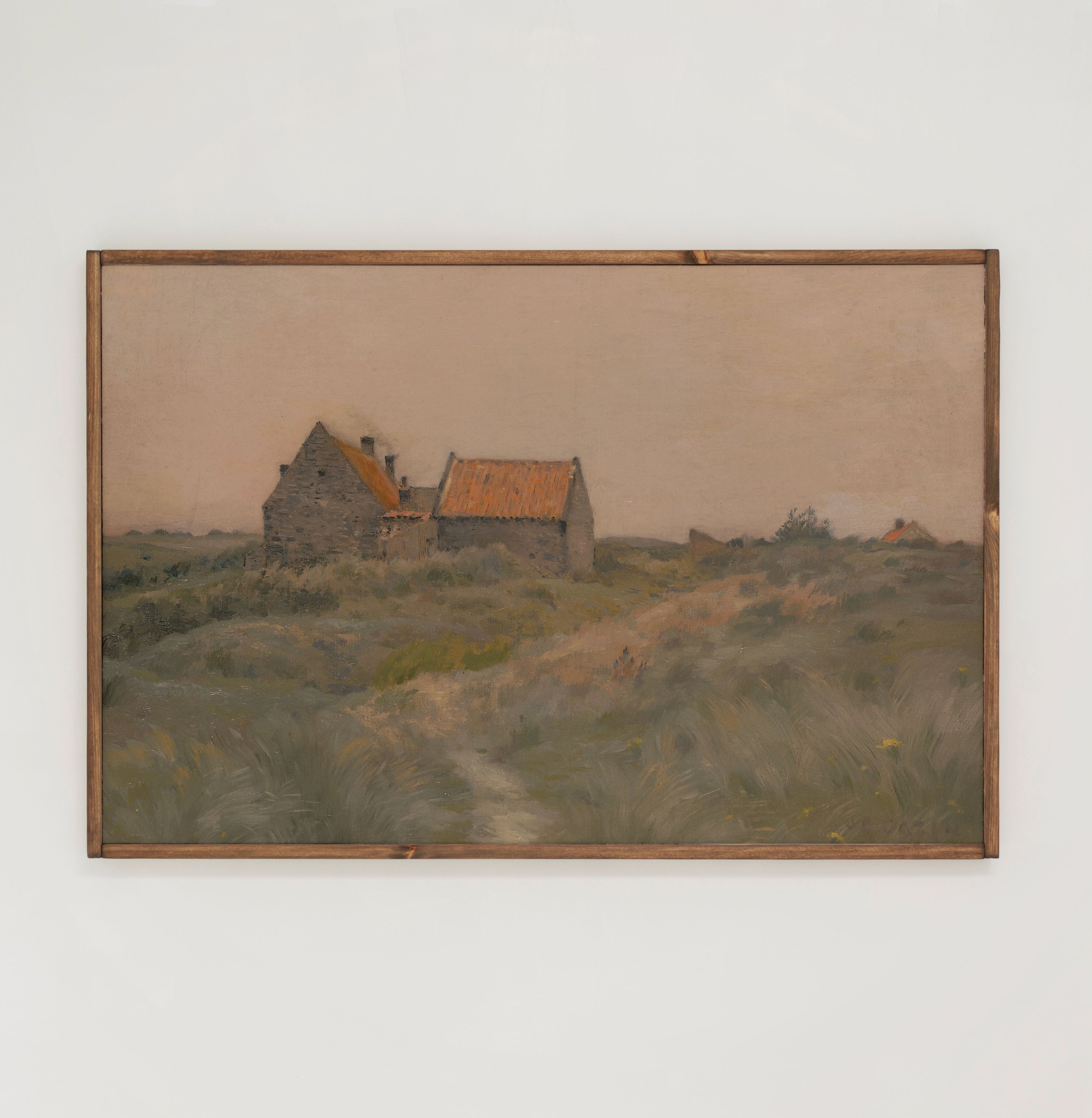 Barn Sunset | Framed Wooden Art - Horizontal