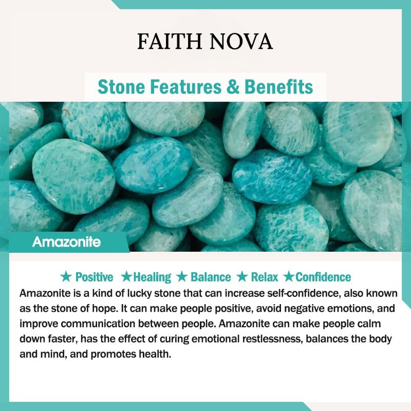Faith Nova Tibetan Amazonite Stone Blessing Lotus Mala