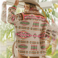 2026 NEW Women's Southwestern Aztec Pattern Jakcket