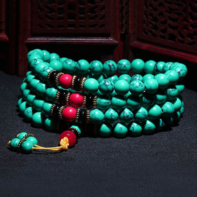 Faith Nova Tibetan Turquoise Healing Mala Bracelet