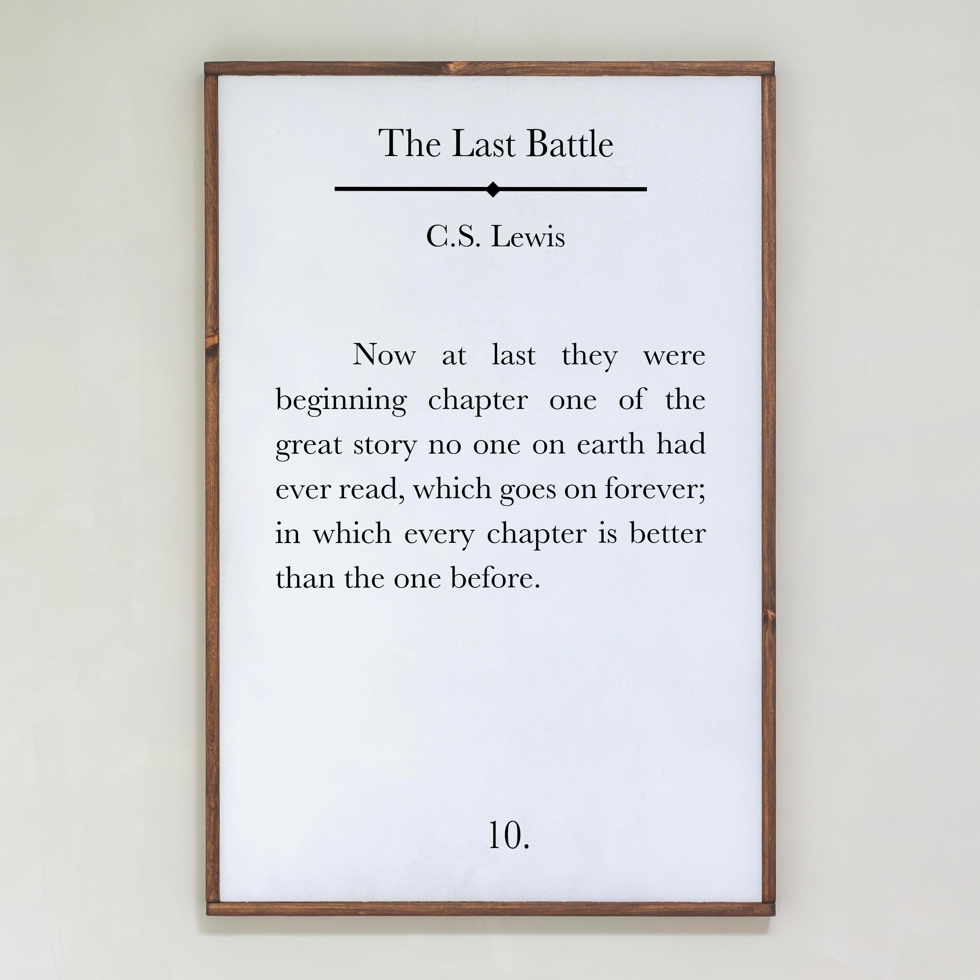 The Last Battle | Framed Wooden Art