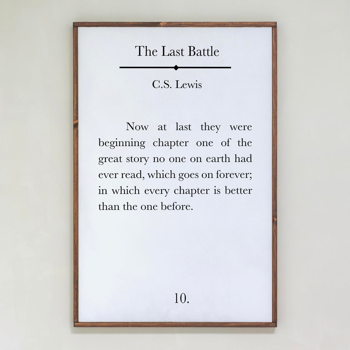 The Last Battle | Framed Wooden Art