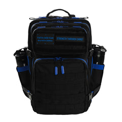 Faith-Inspired EDC Performance Backpack 45L - Black Blue