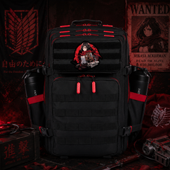 AOT Anime Patch EDC Performance Backpack 35L / 45L - Black Red