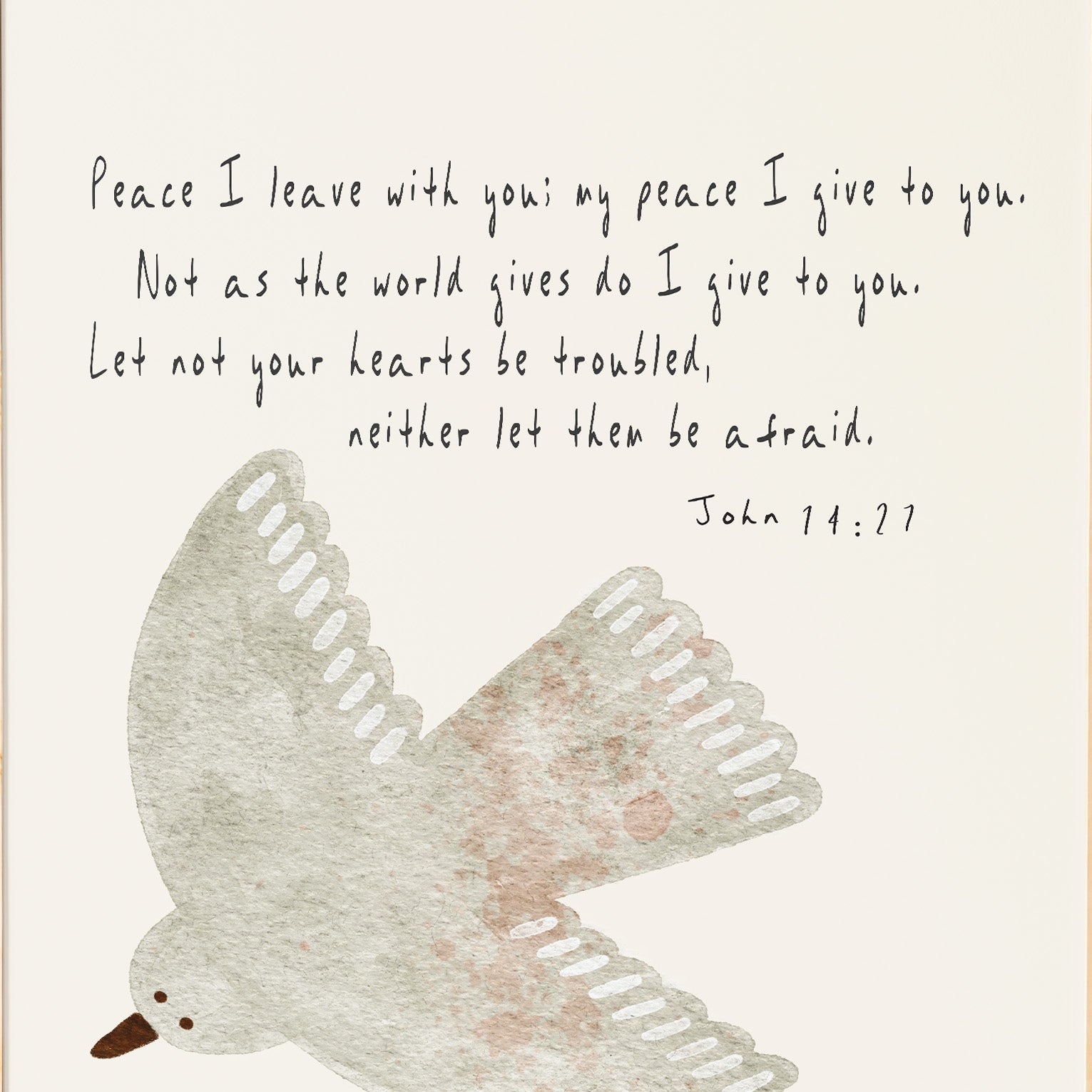 Peace I Leave | Framed Wooden Art