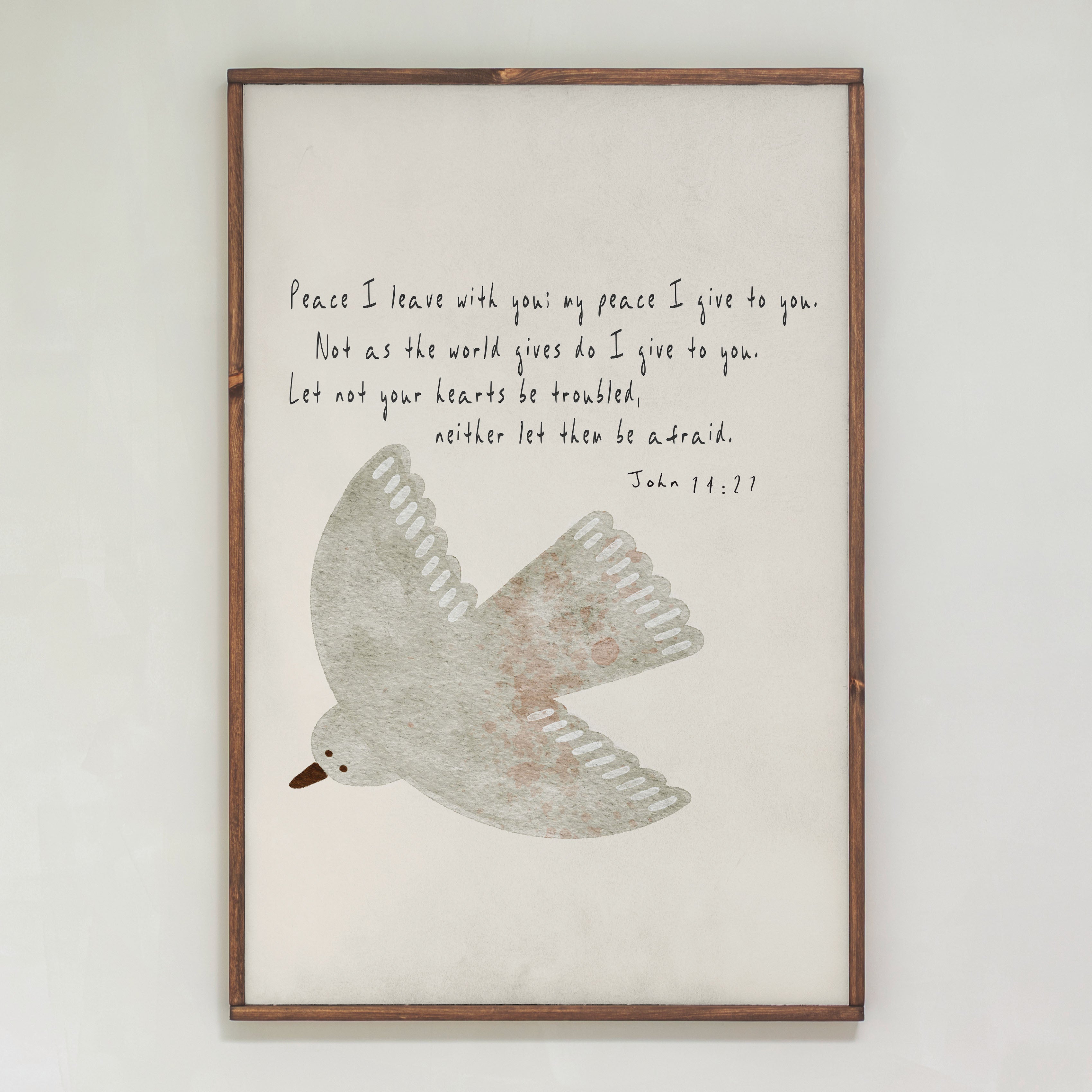 Peace I Leave | Framed Wooden Art