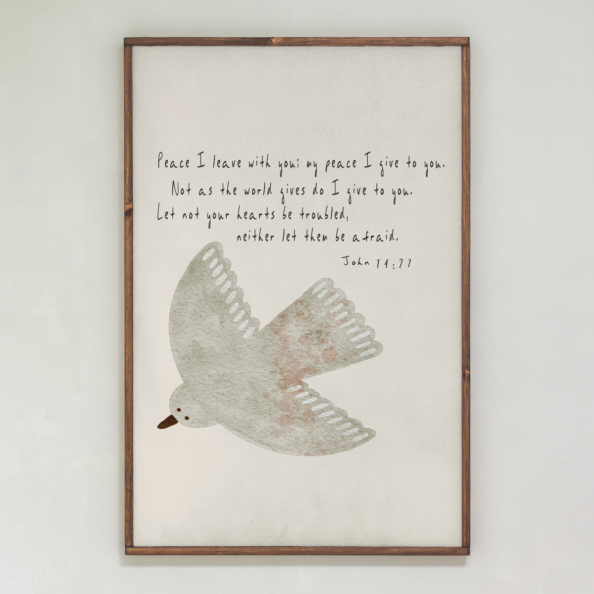 Peace I Leave | Framed Wooden Art
