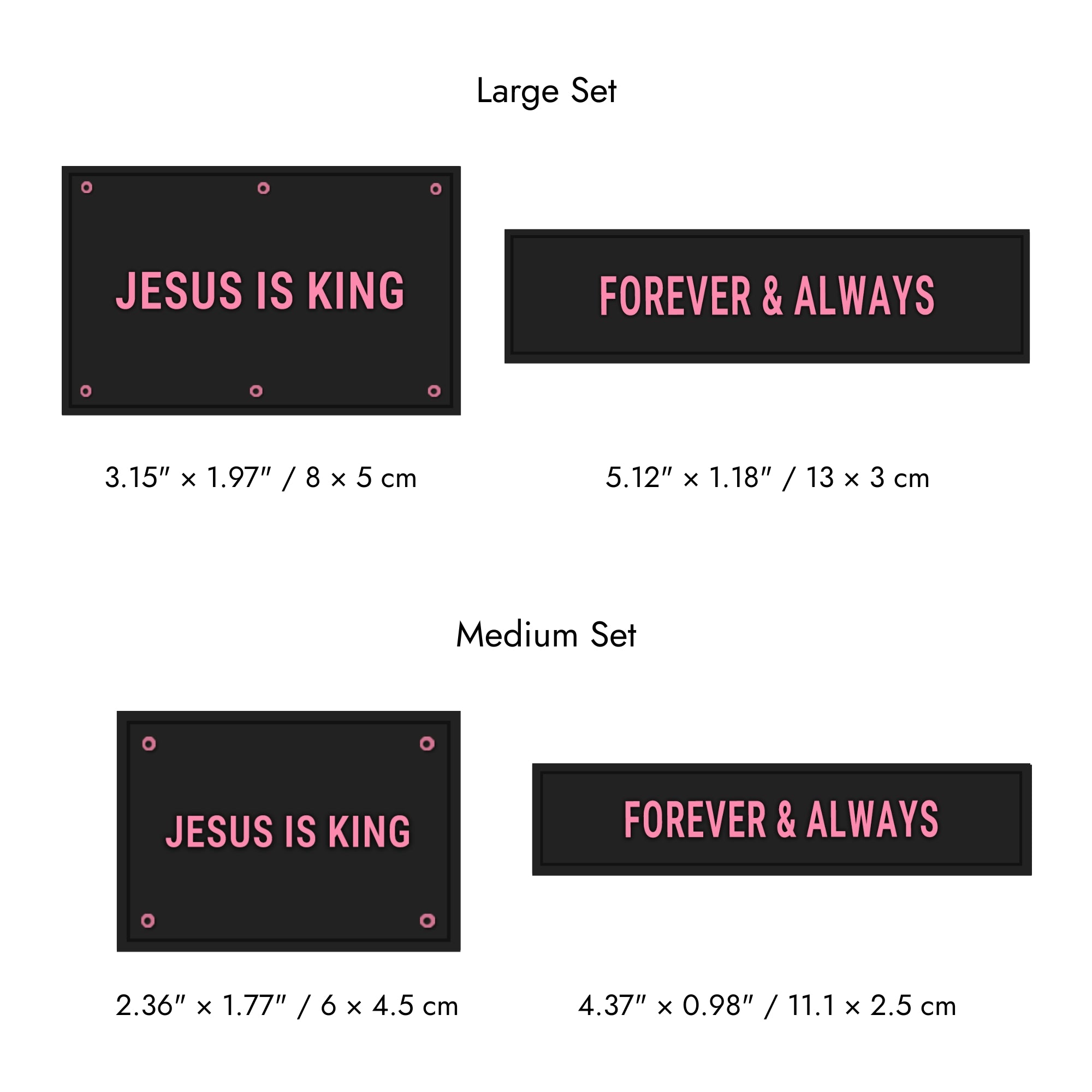 Faith-Inspired Statement Velcro Patch– Random Sets