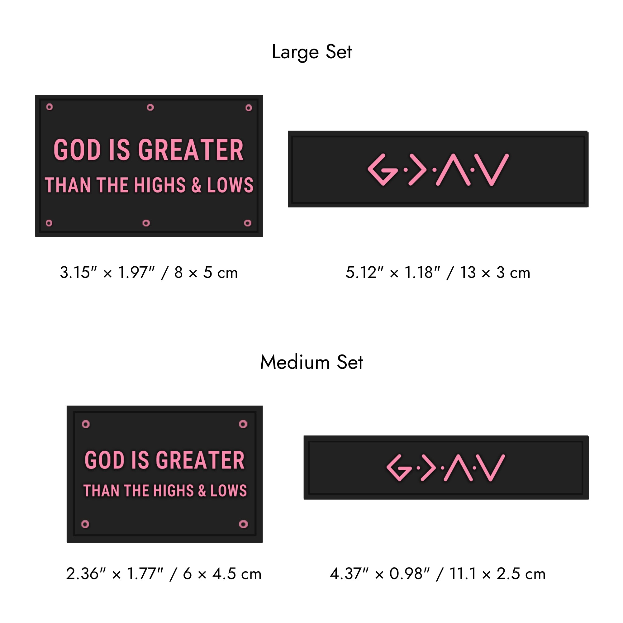 Faith-Inspired Statement Velcro Patch– Random Sets