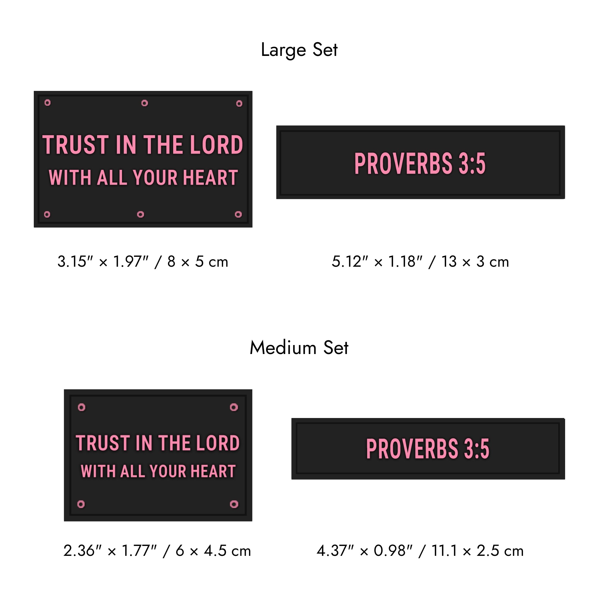 Faith-Inspired Statement Velcro Patch– Random Sets