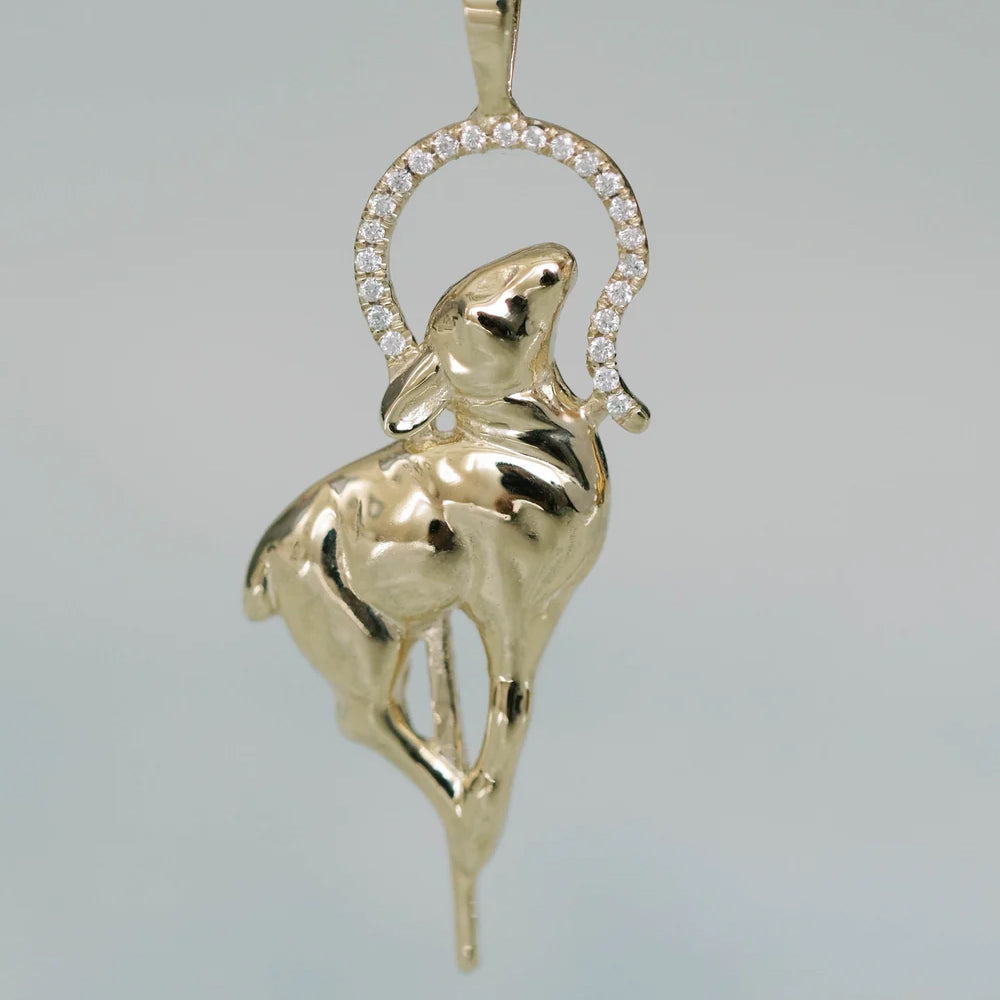 The Good Shepherd Diamond Pendant Necklace – 10K/14K Gold or Bright Silver