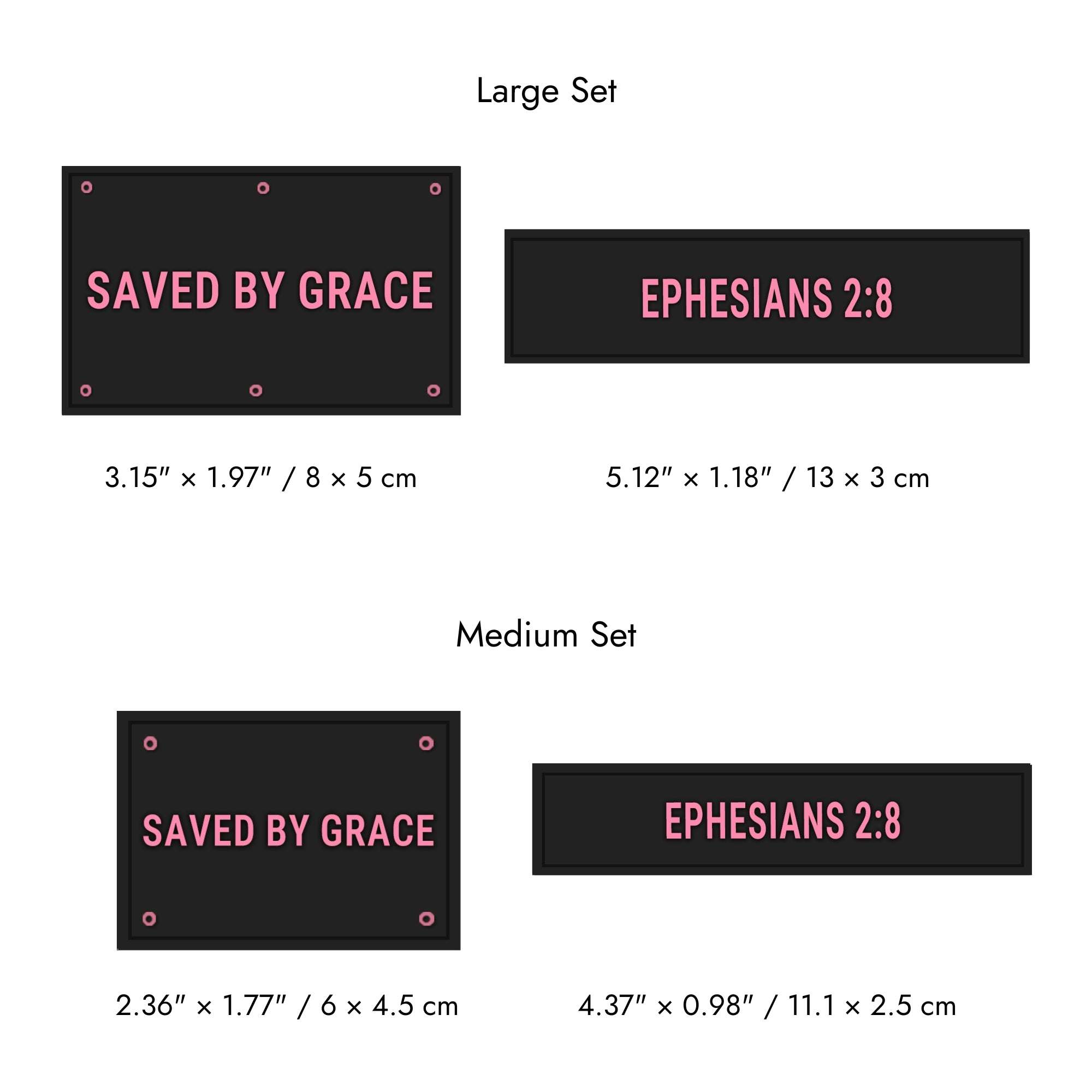 Faith-Inspired Statement Velcro Patch– Random Sets
