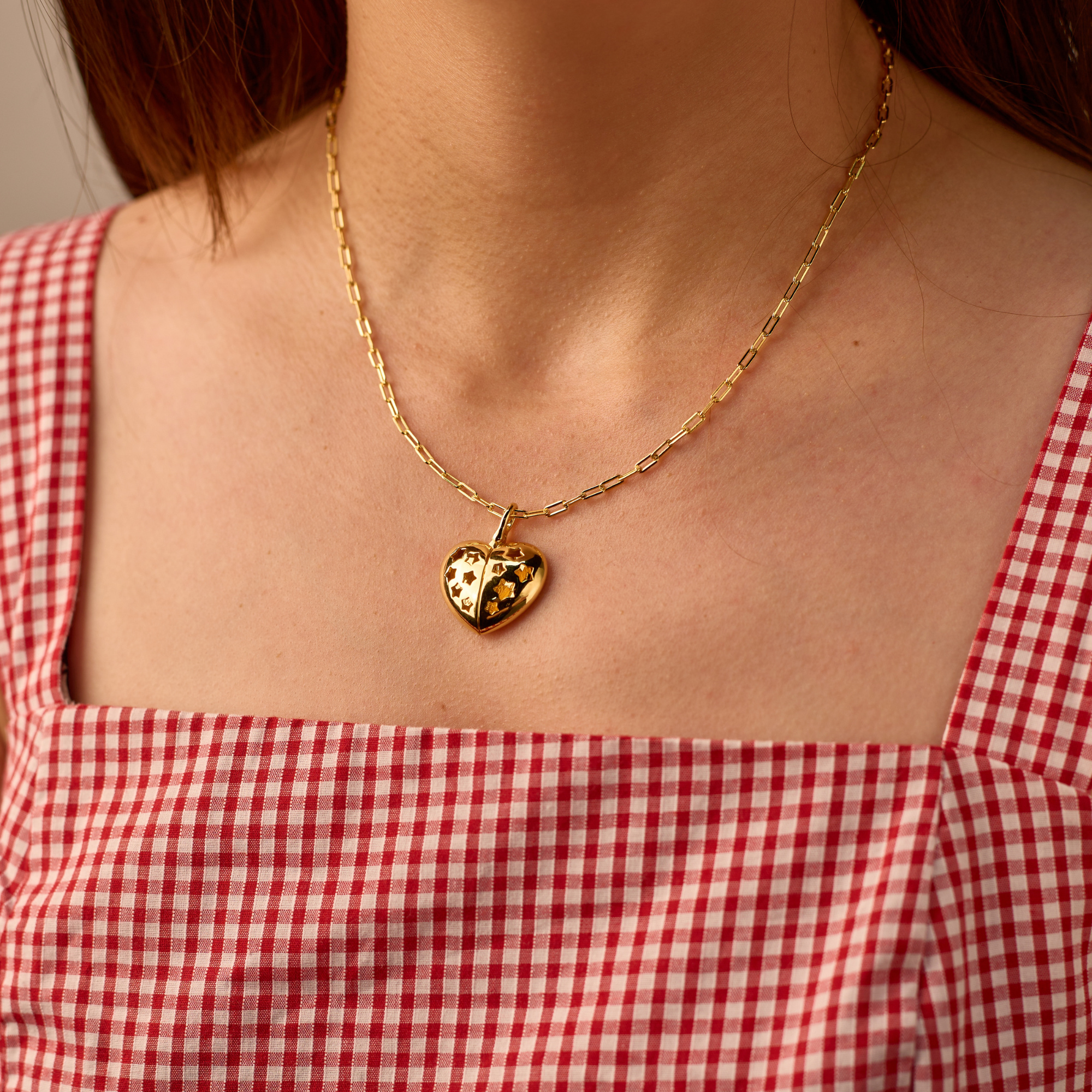 Personalized Stellar Love Heart Pendant Necklace