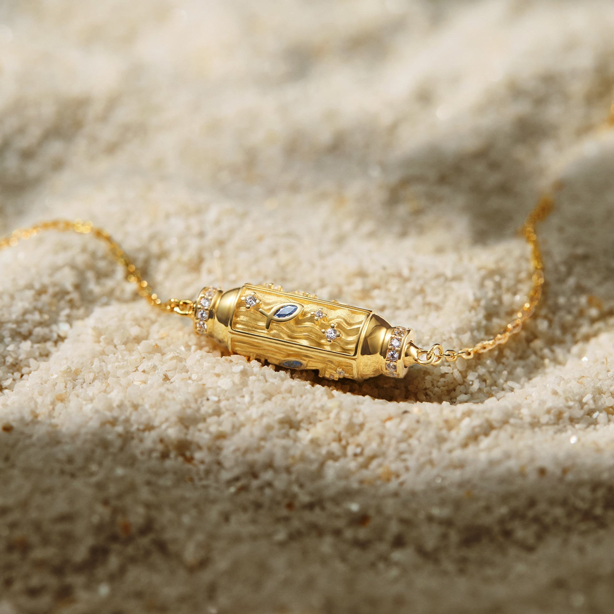 Unity Ichthys Spinner Anxiety Relief Pendant Necklace