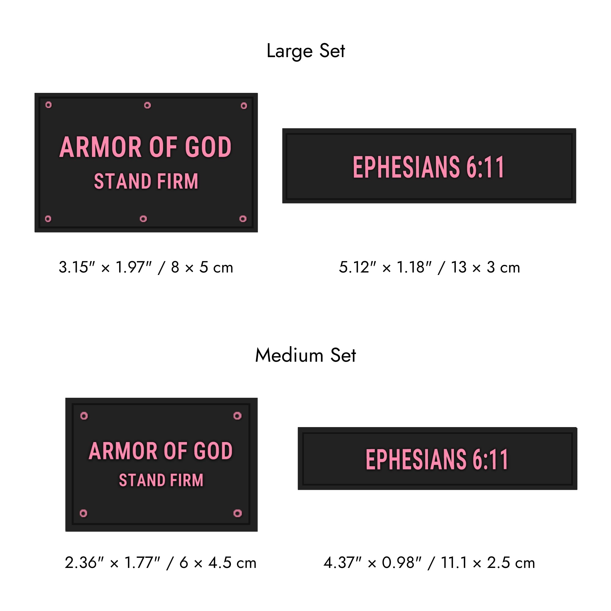 Faith-Inspired Statement Velcro Patch– Random Sets
