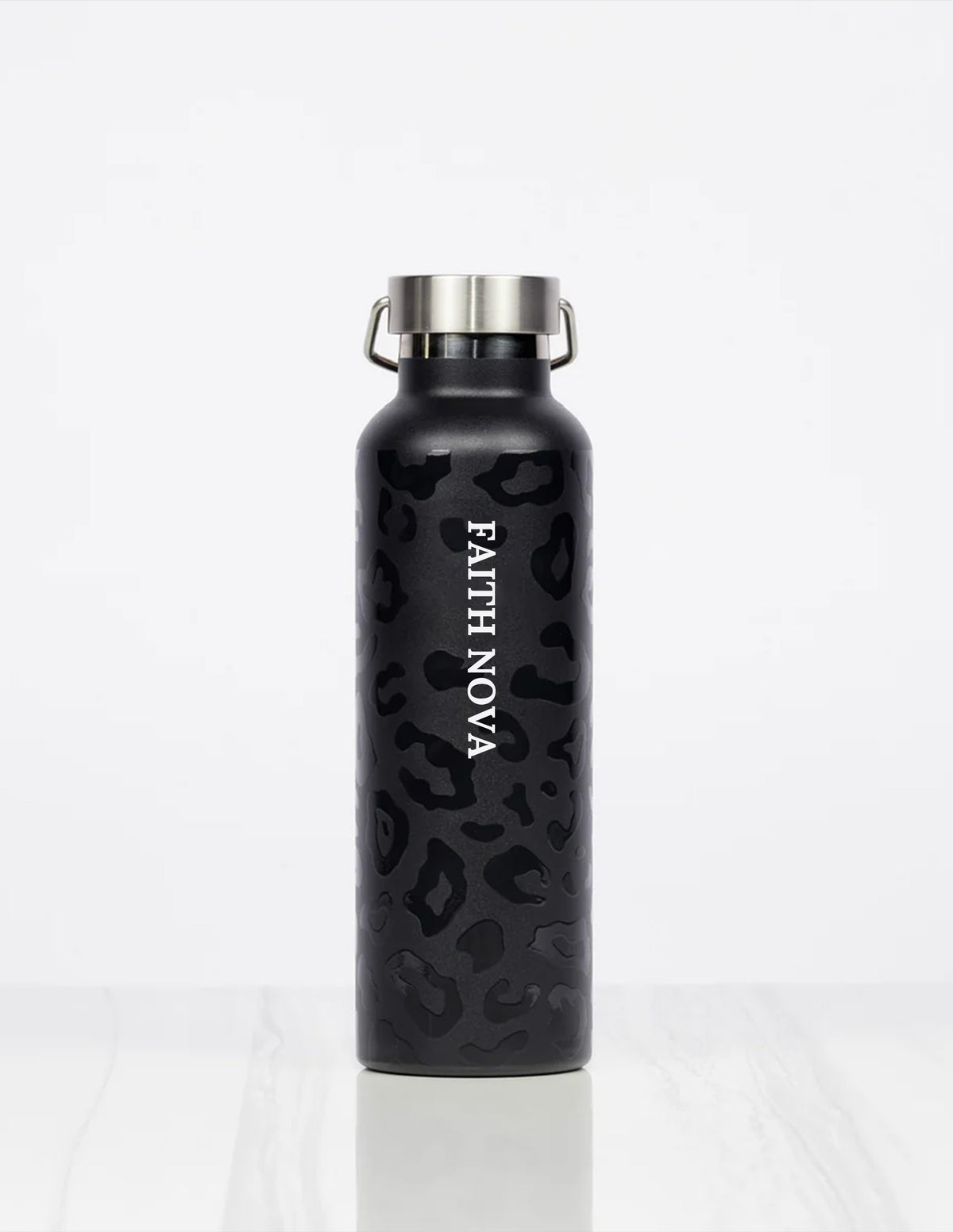 25OZ FLASK BLACK LEOPARD