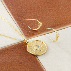 Promised Land Celestial Harmony Half Hoop Stud Earrings