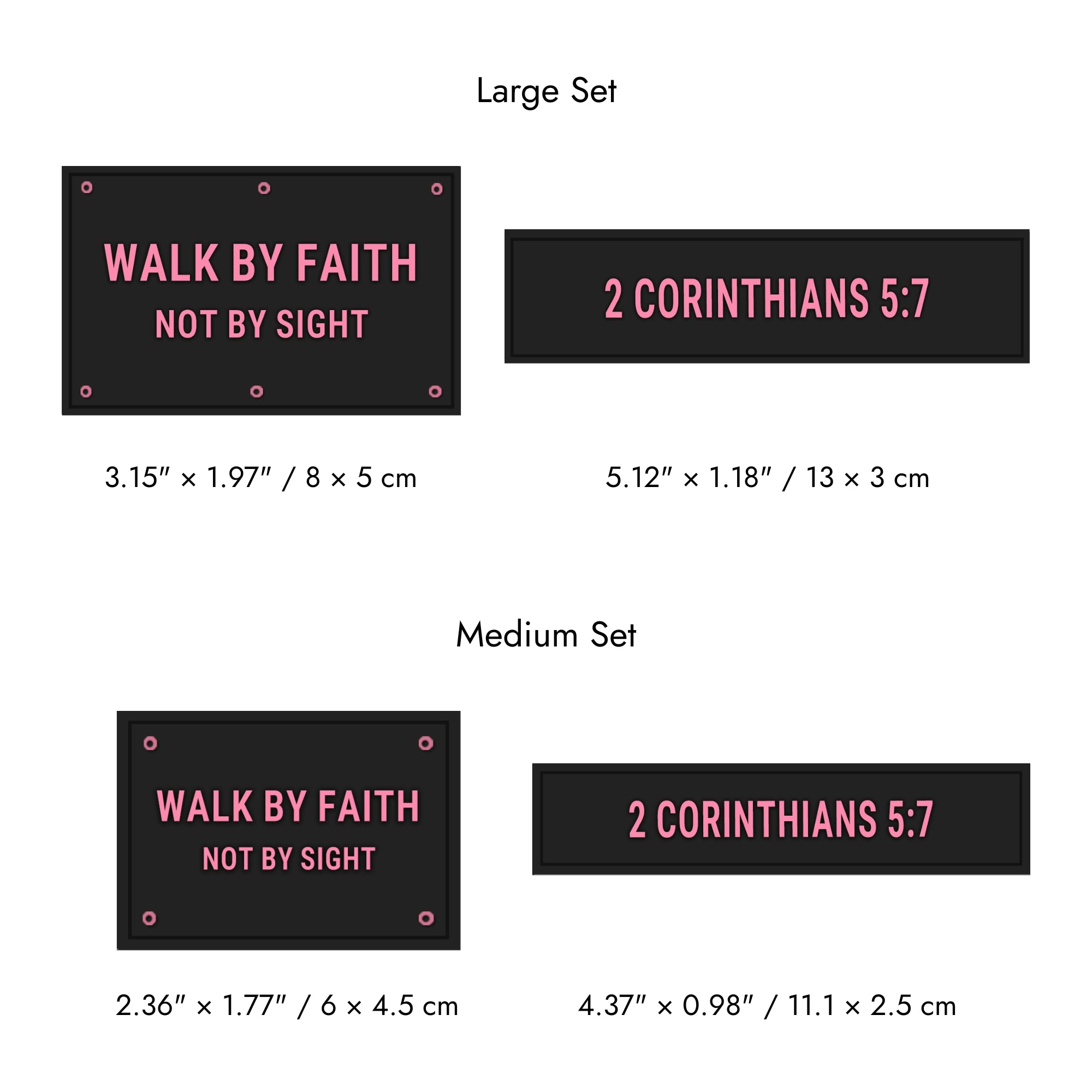 Faith-Inspired Statement Velcro Patch– Random Sets