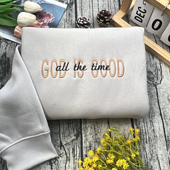 Embroidered God Is Good Sweatshirt