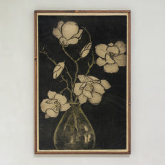 Vintage Floral In Vase Print | Framed Wooden Art