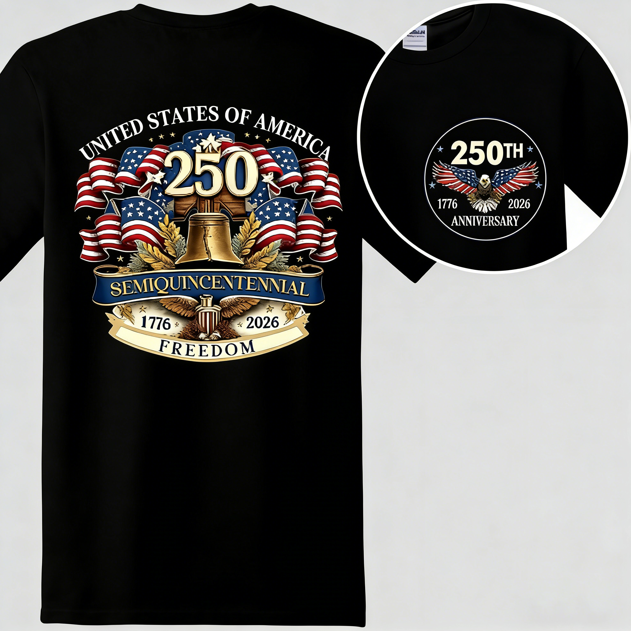 Men's Personalized United States 250 Years of Freedom Shirt