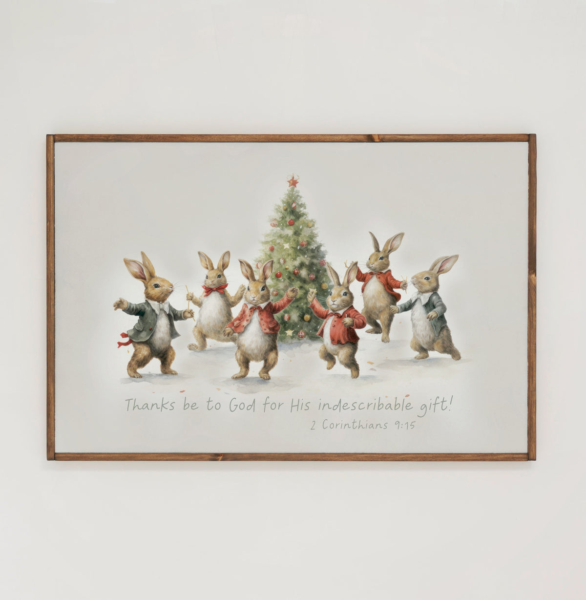 His Indescribable Gift | Framed Wooden Art - Horizontal