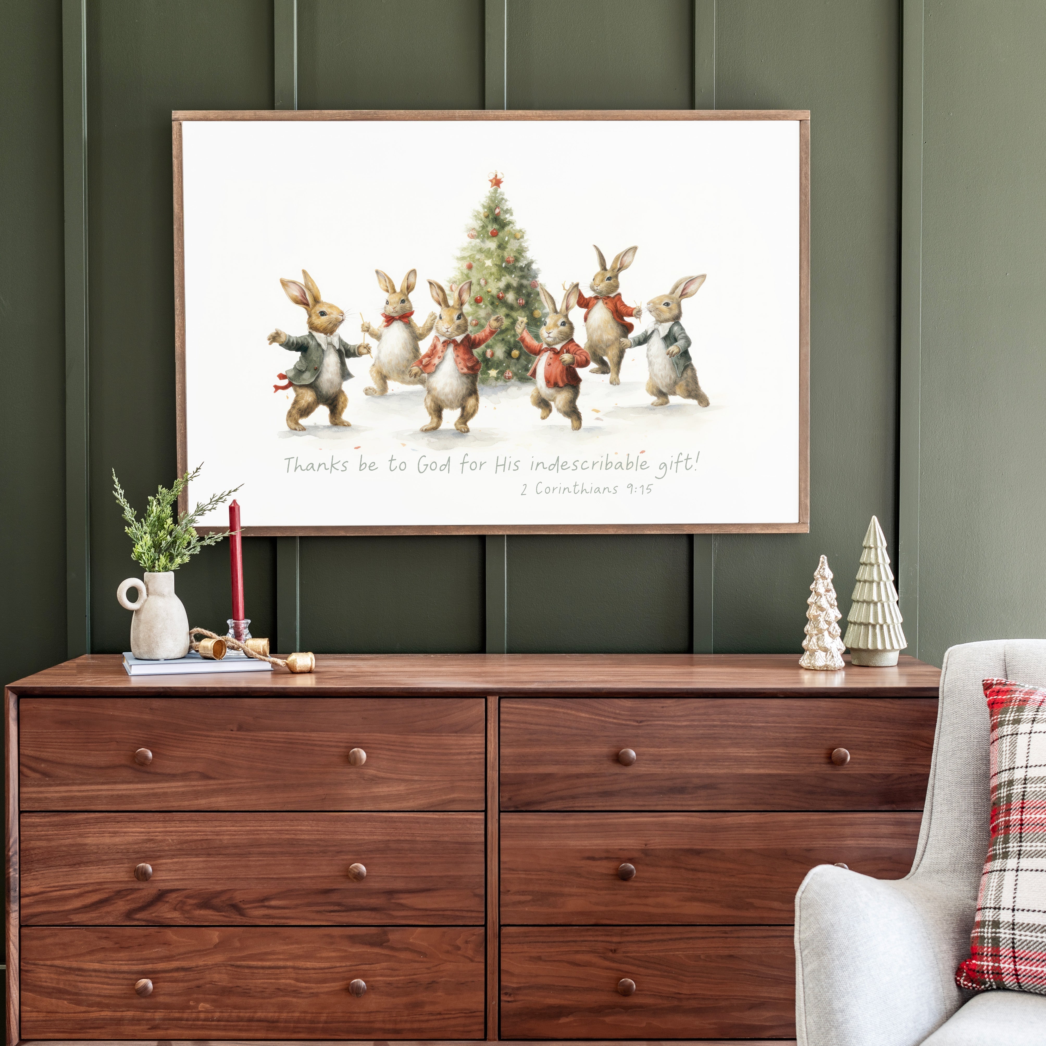 His Indescribable Gift | Framed Wooden Art - Horizontal