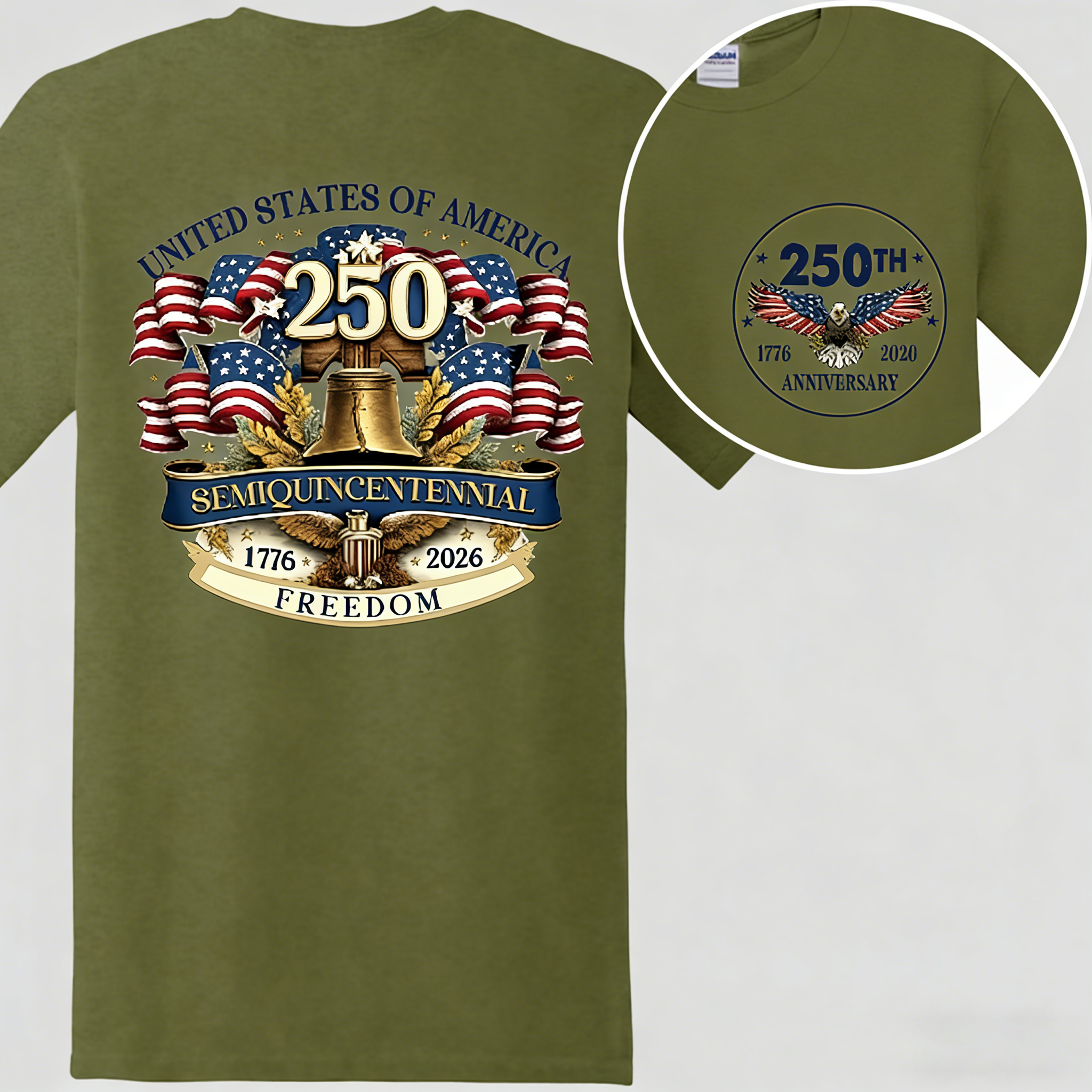 Men's Personalized United States 250 Years of Freedom Shirt