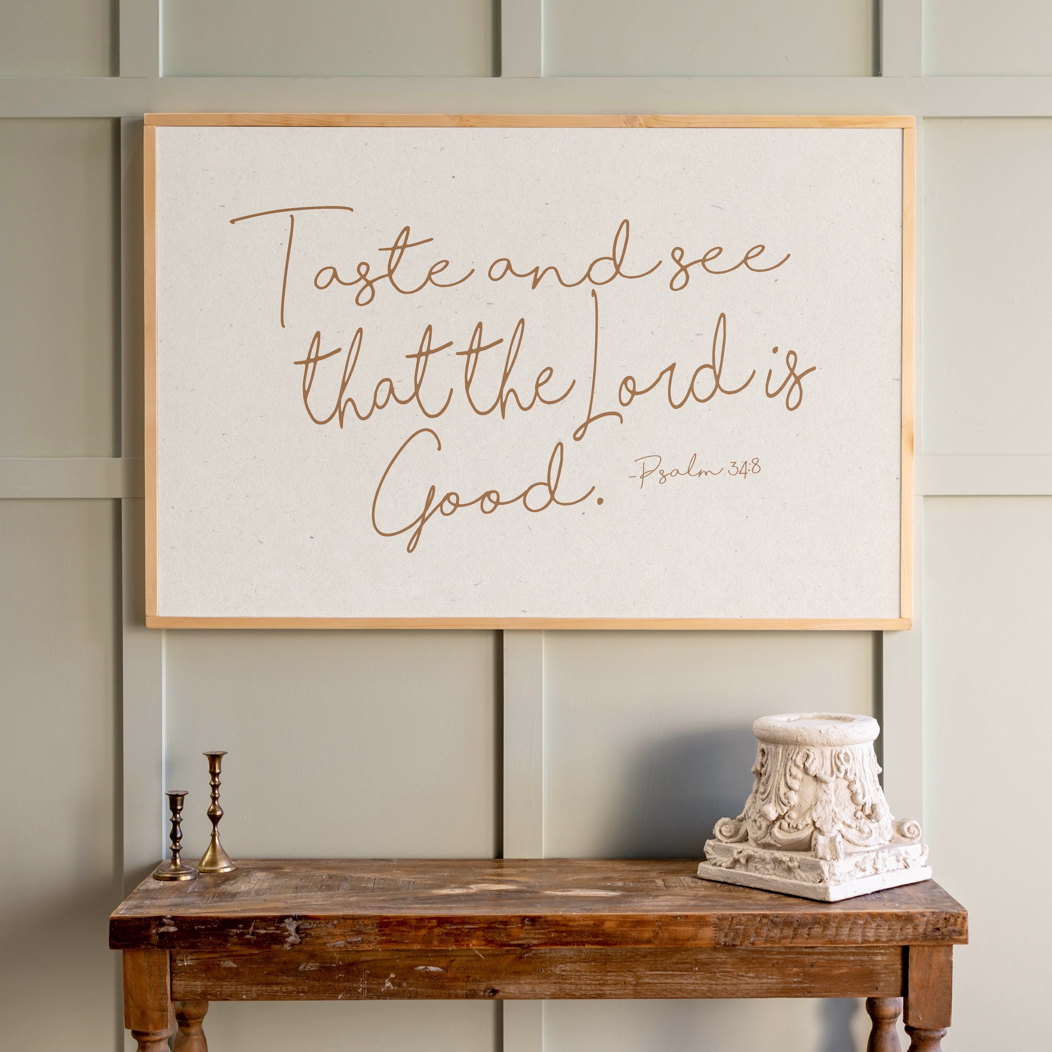 Taste And See | Framed Wooden Art - Horizontal