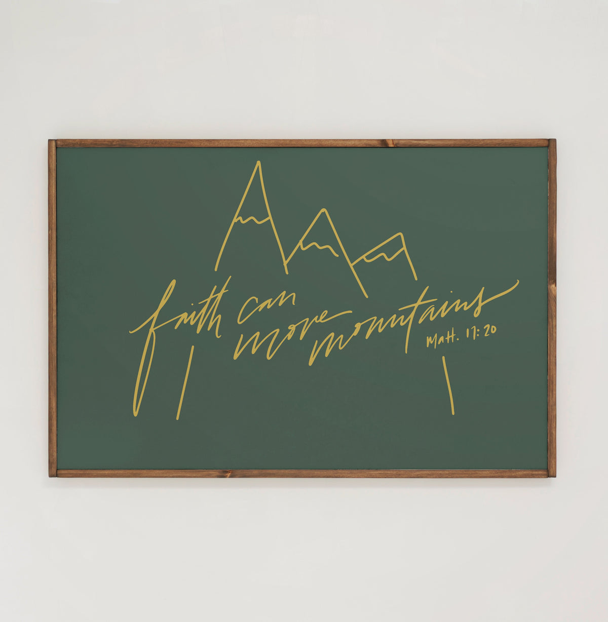 Faith Can Move Mountains | Framed Wooden Art - Horizontal