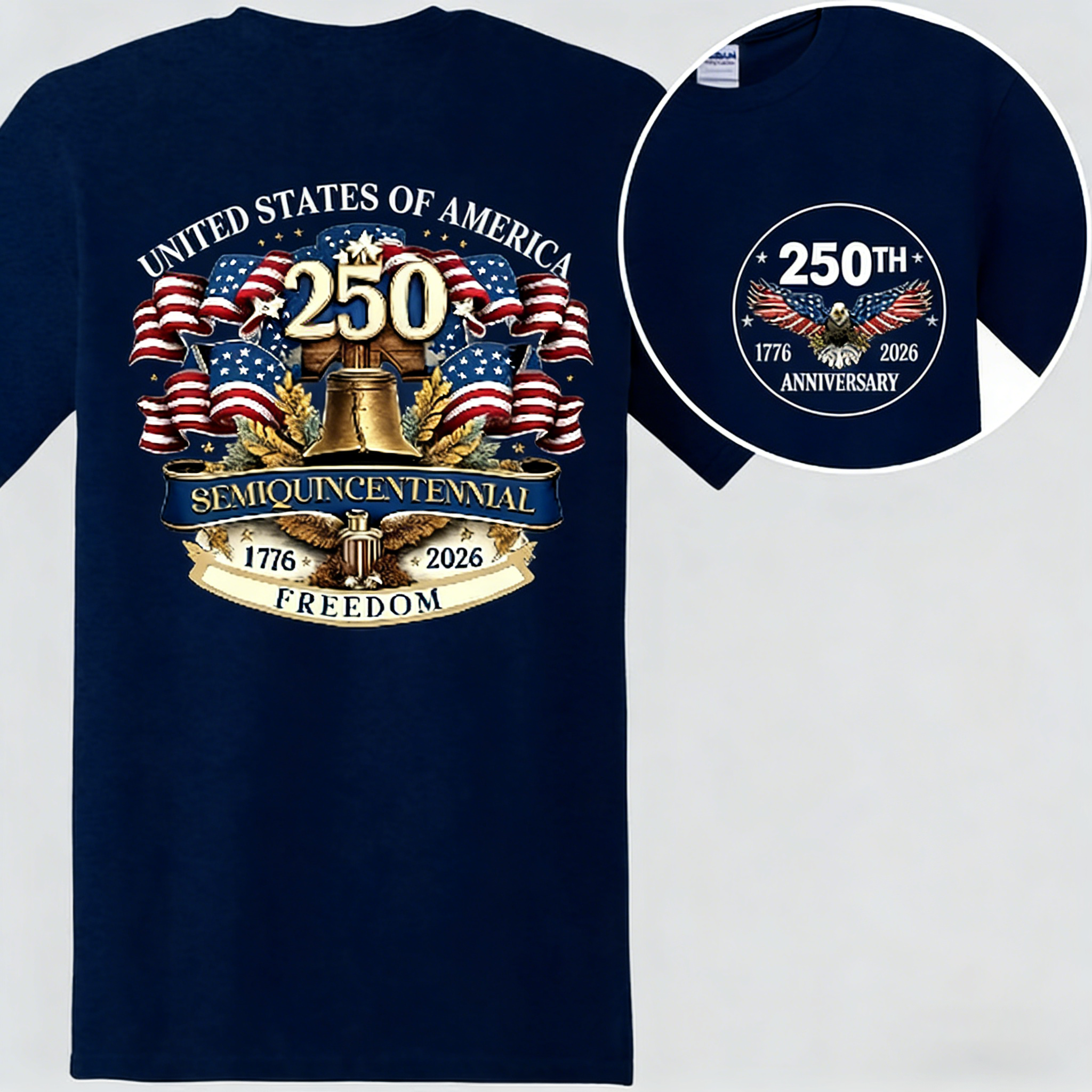 Men's Personalized United States 250 Years of Freedom Shirt