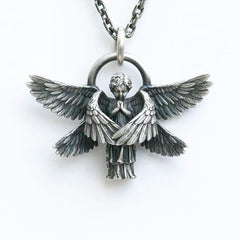 Praying Angel Wing Pendant Good Luck Necklace