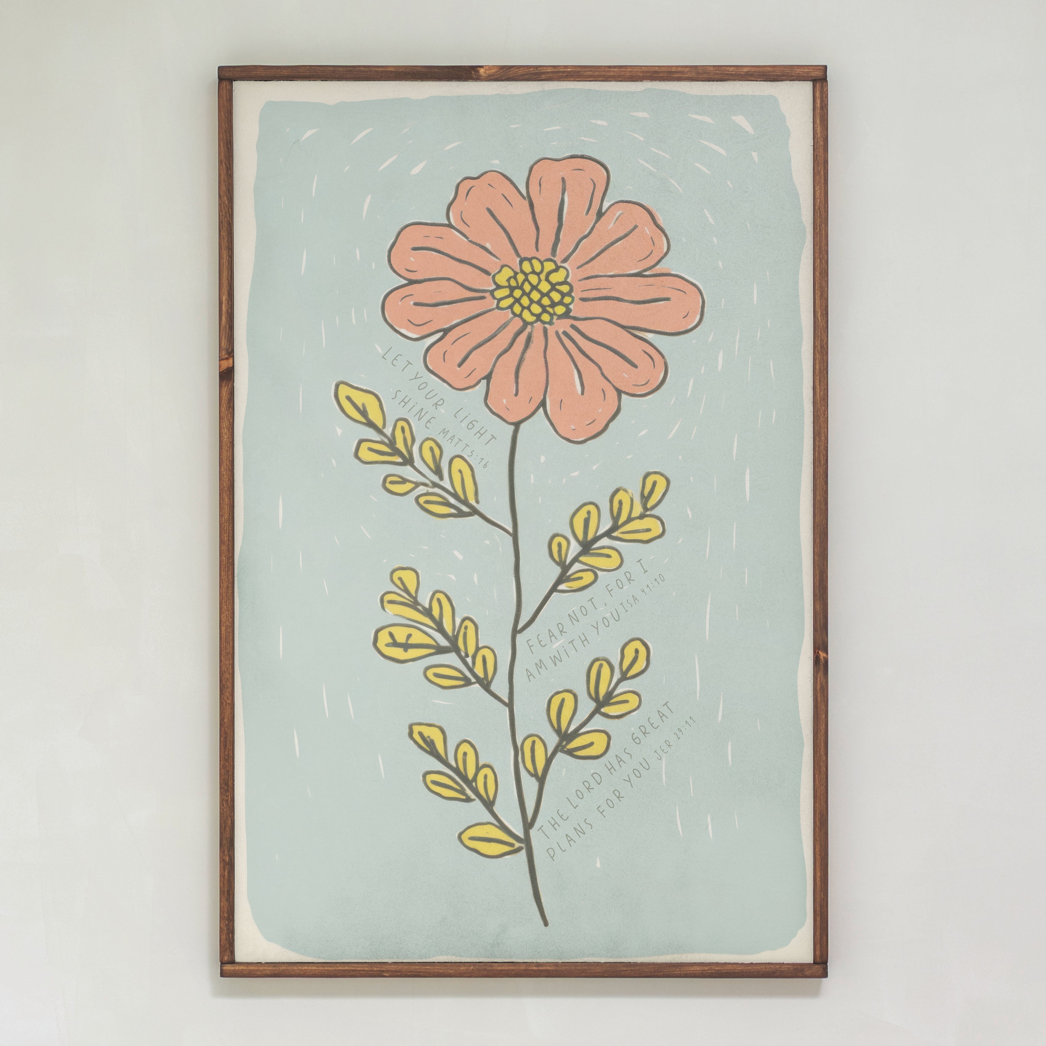 Encouragement Bloom | Framed Wooden Art