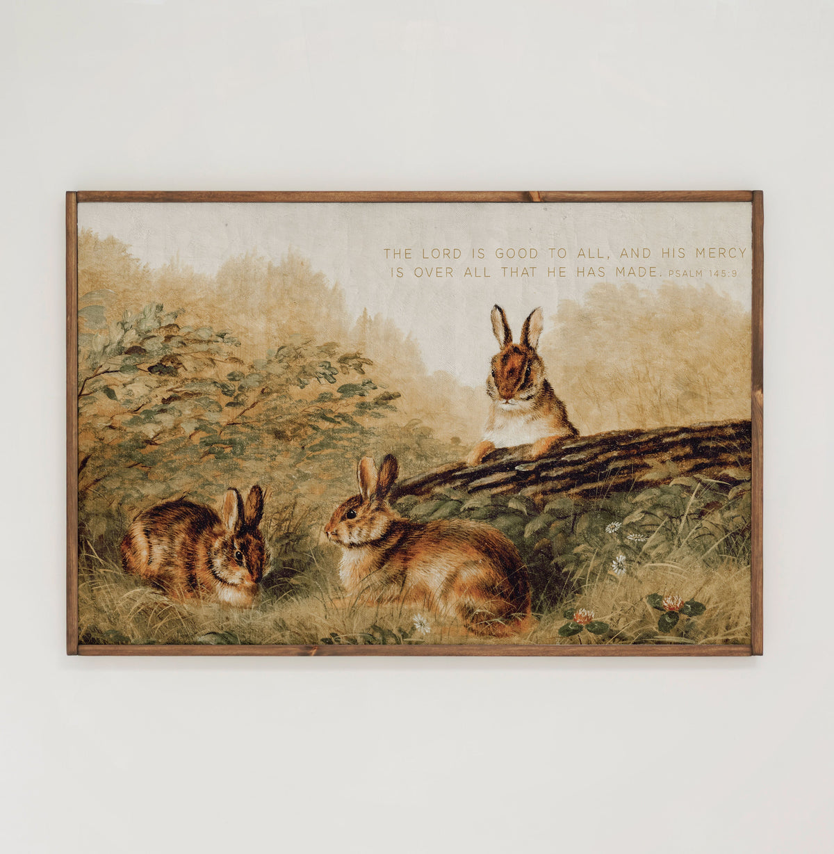 The Lord Is Good To All | Framed Wooden Art - Horizontal