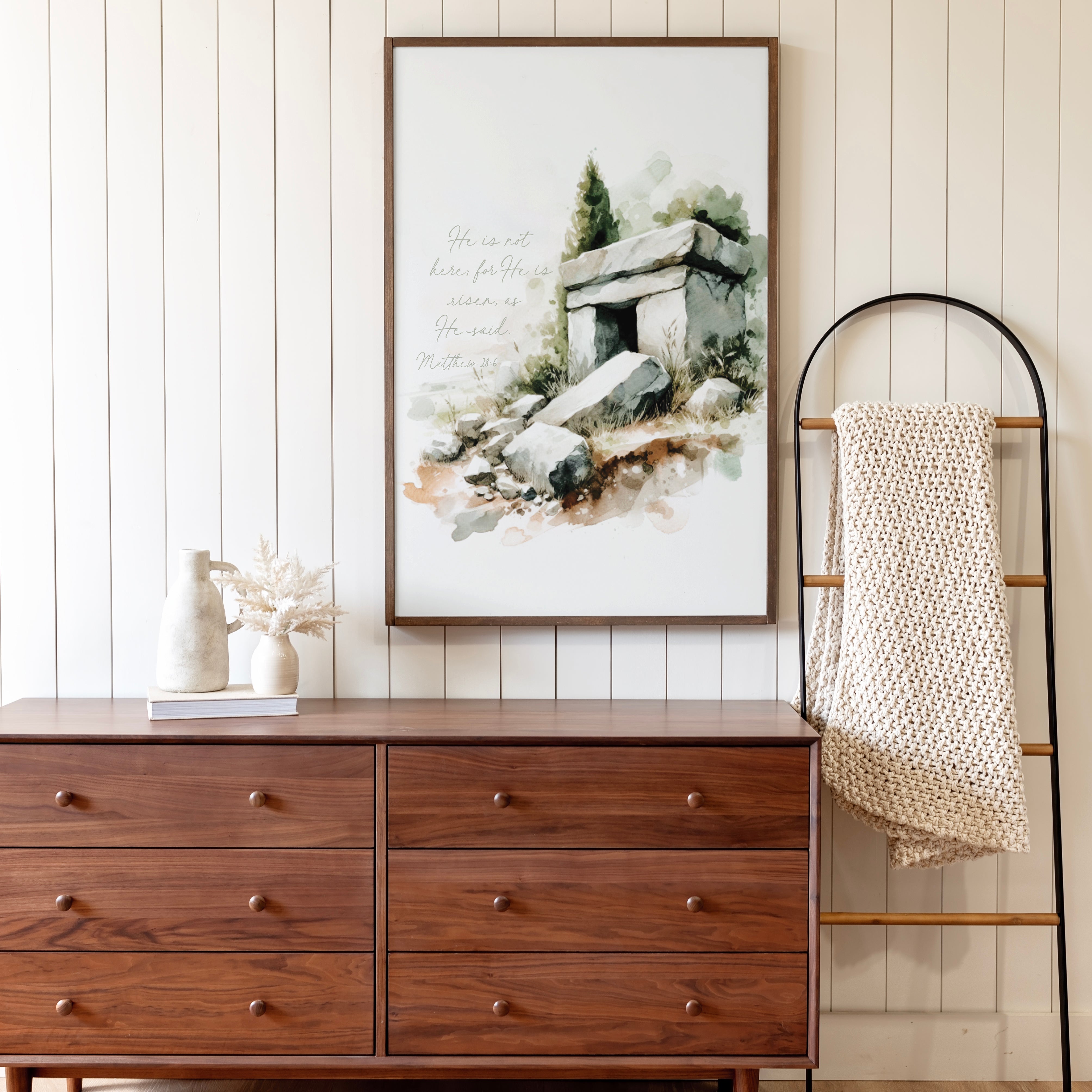 He Is Risen | Framed Wooden Art