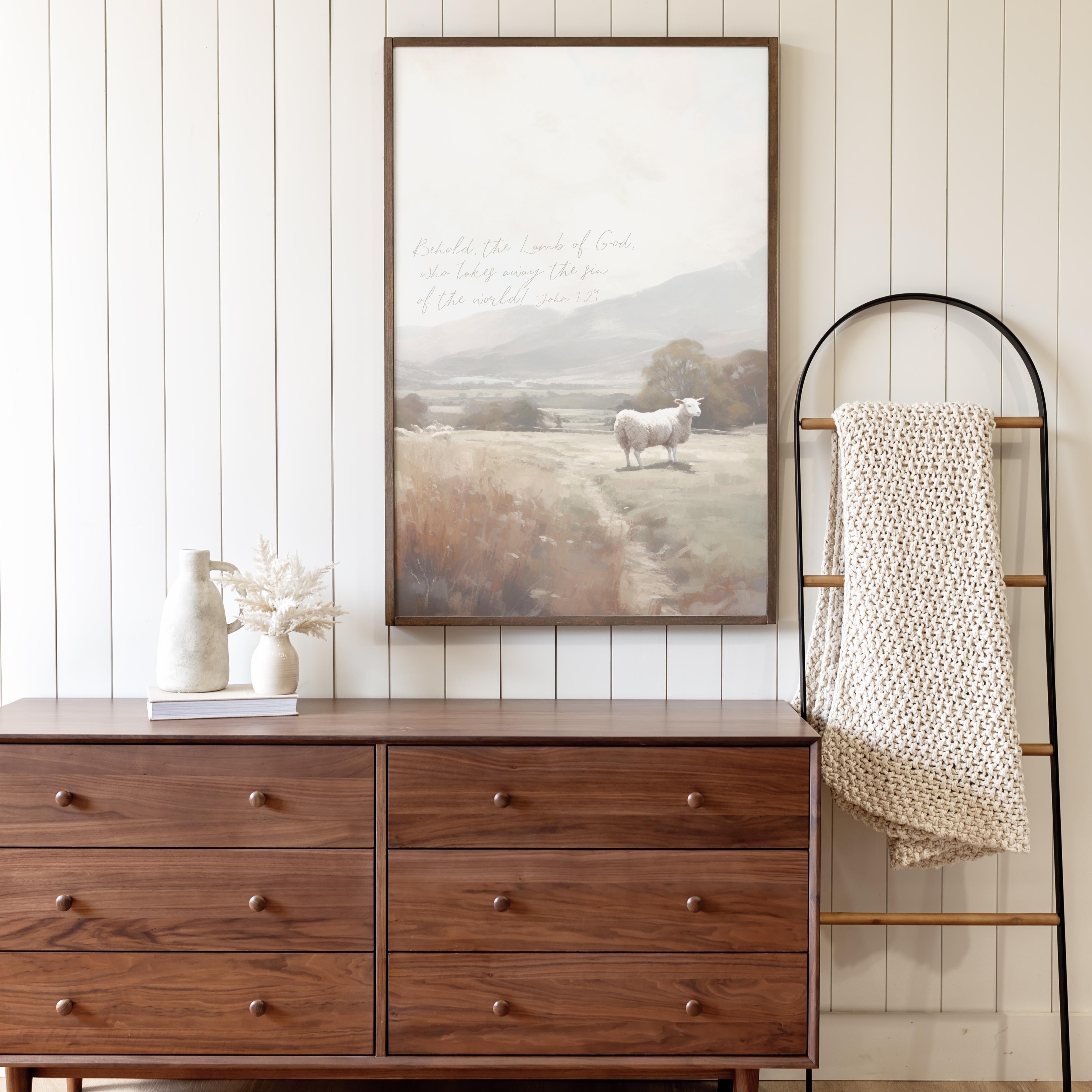 Behold The Lamb Of God | Framed Wooden Art