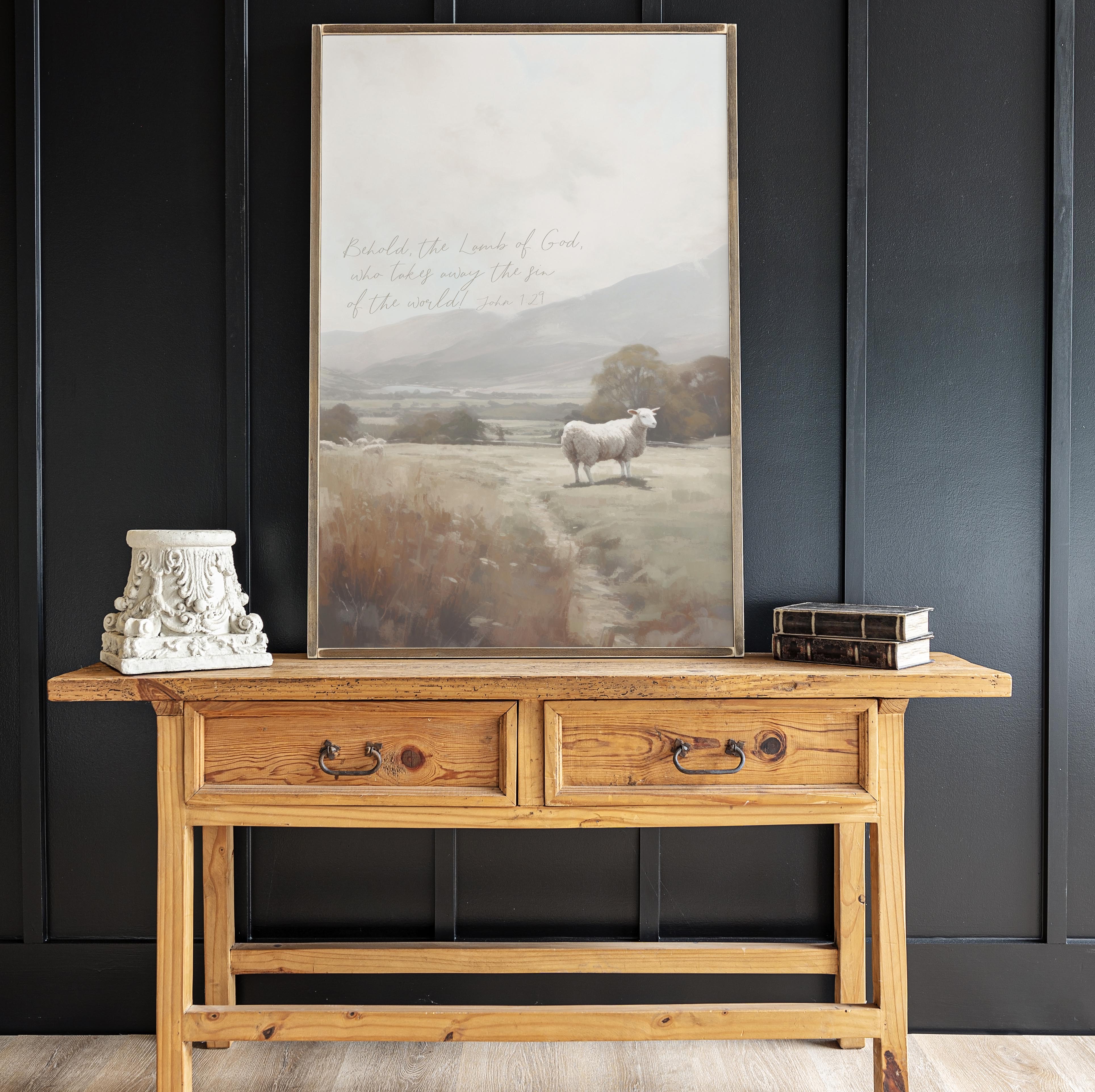 Behold The Lamb Of God | Framed Wooden Art