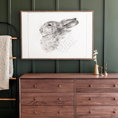 A Very Tired Rabbit | Framed Wooden Art - Horizontal