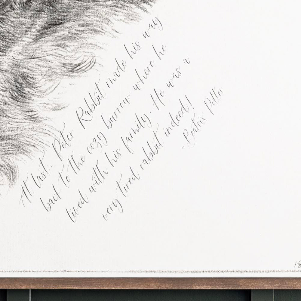 A Very Tired Rabbit | Framed Wooden Art - Horizontal