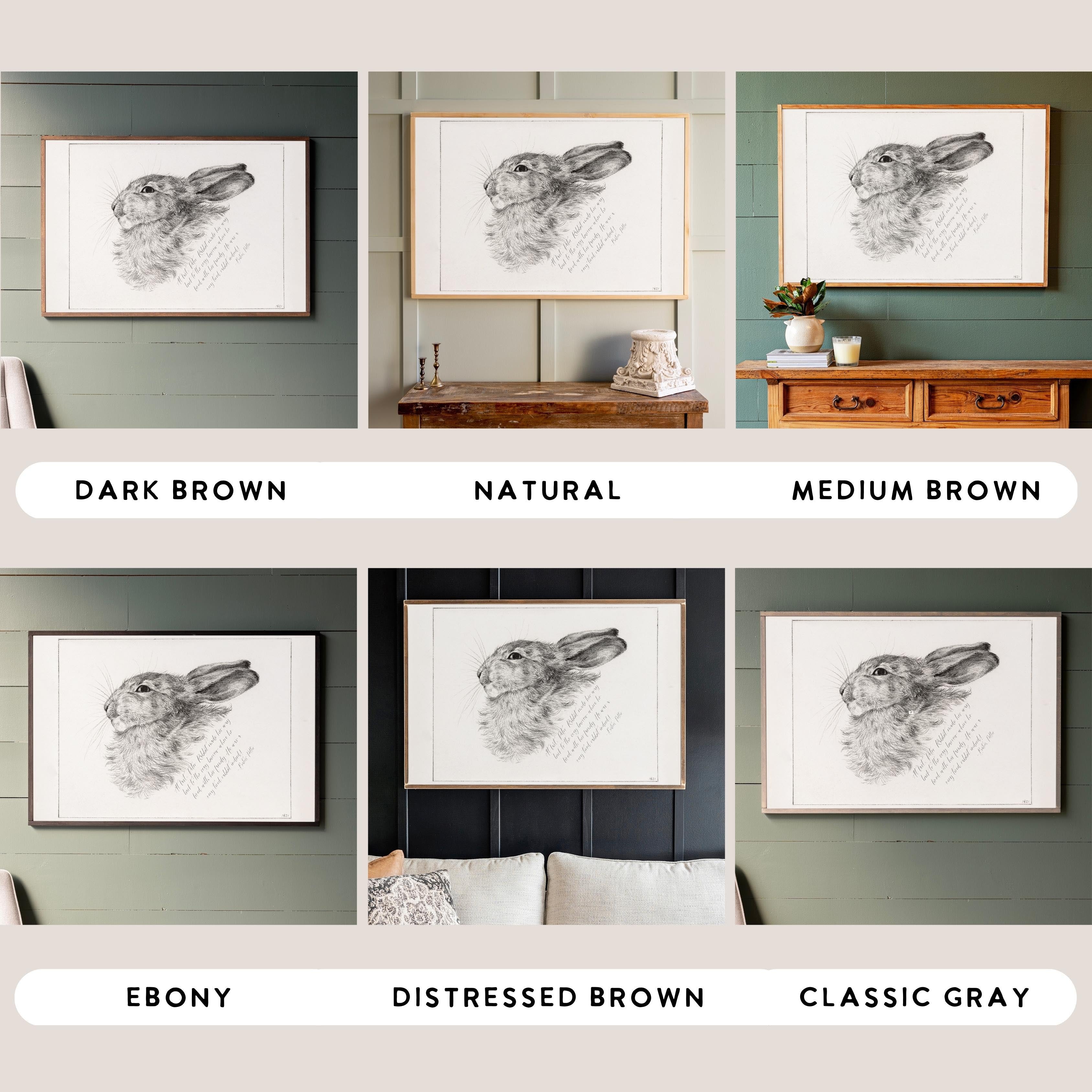 A Very Tired Rabbit | Framed Wooden Art - Horizontal