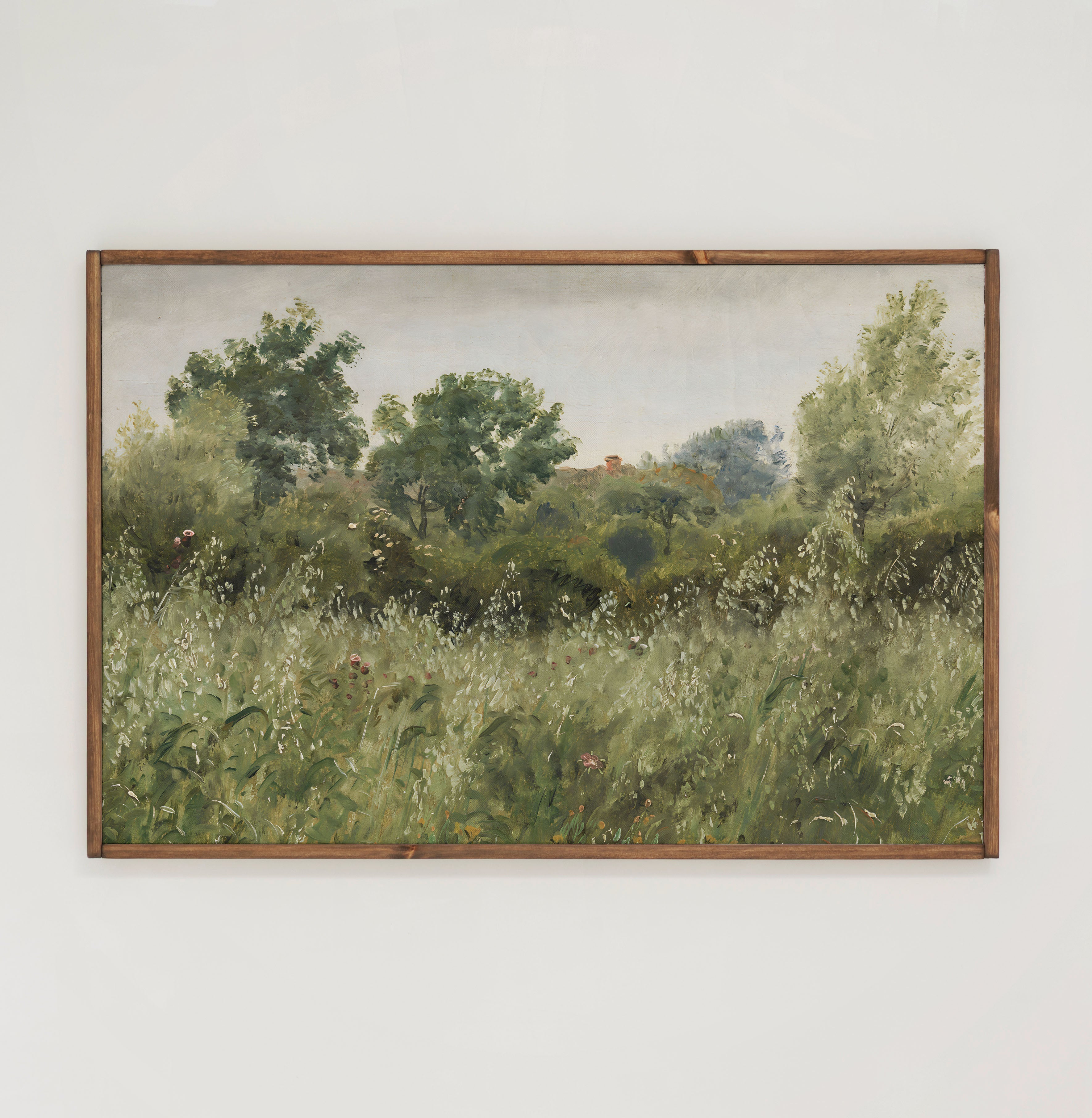 Field of Oats | Framed Wooden Art - Horizontal