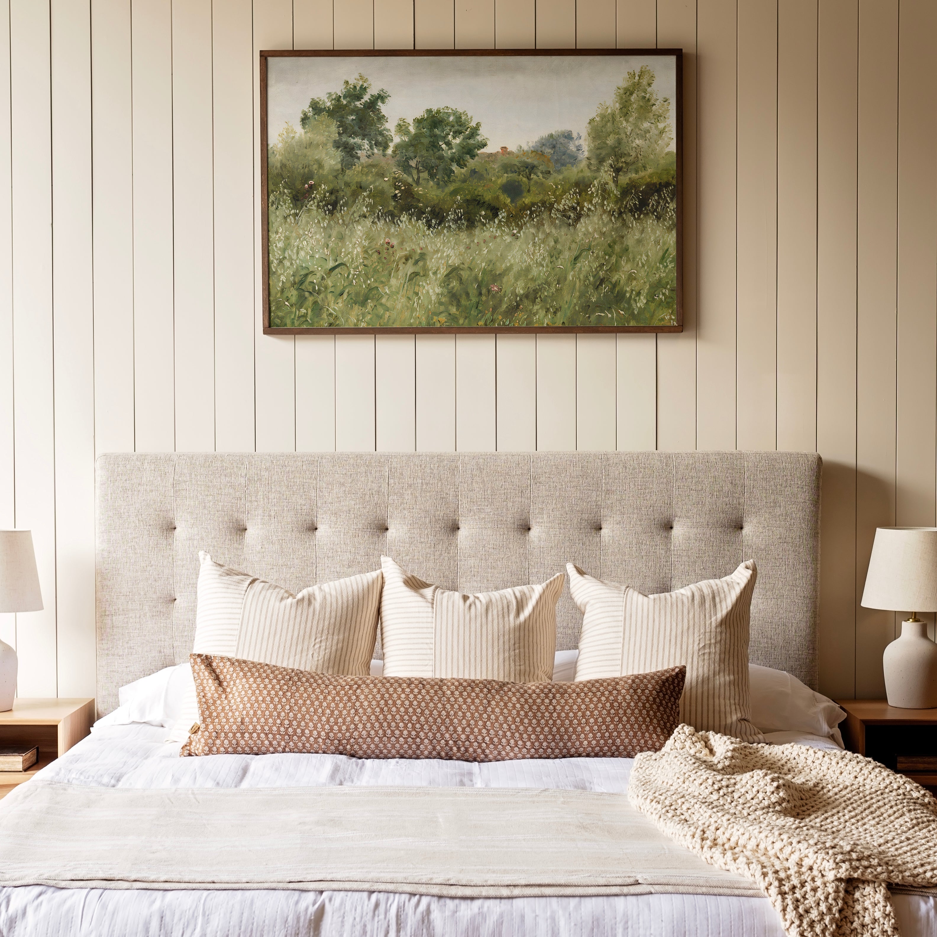 Field of Oats | Framed Wooden Art - Horizontal