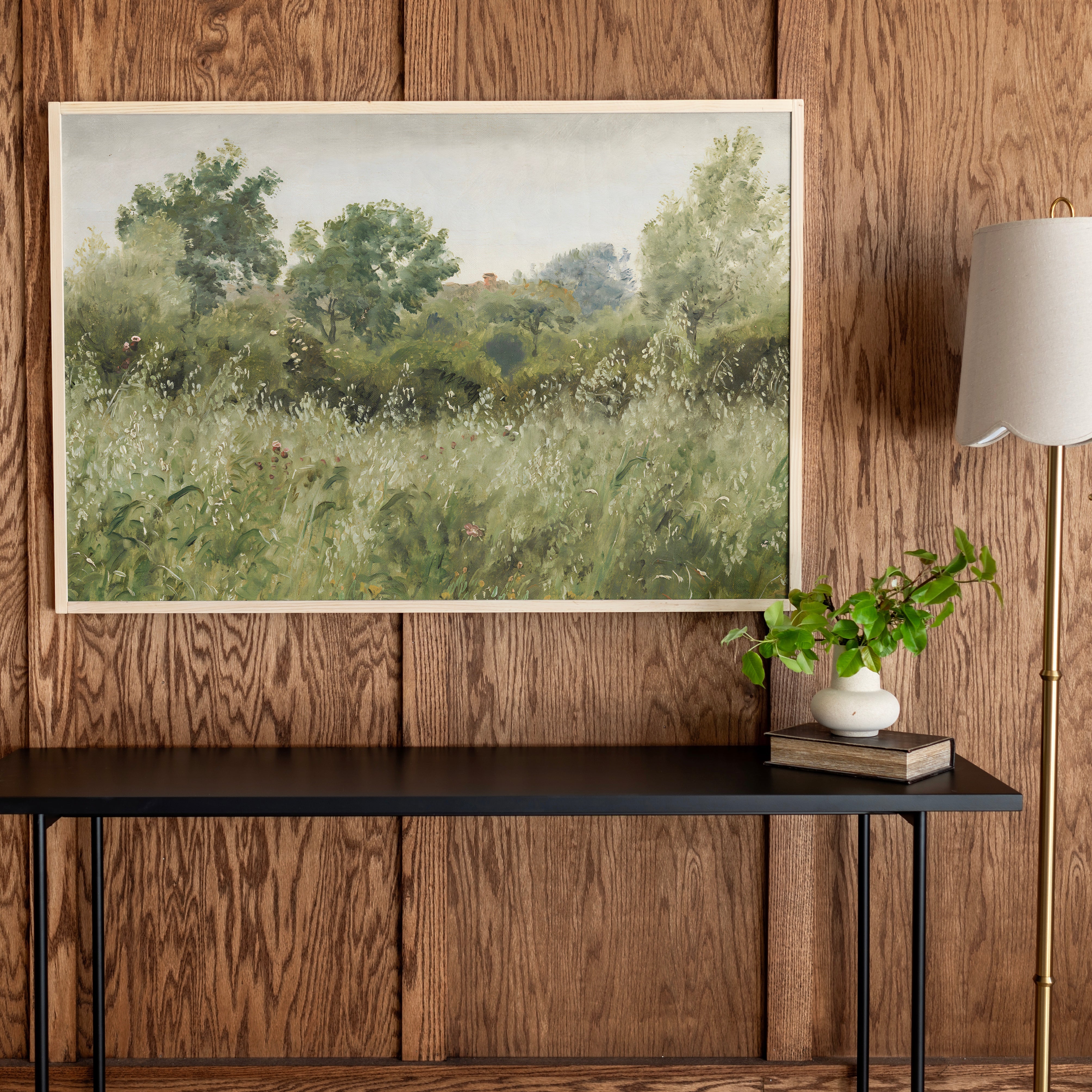 Field of Oats | Framed Wooden Art - Horizontal