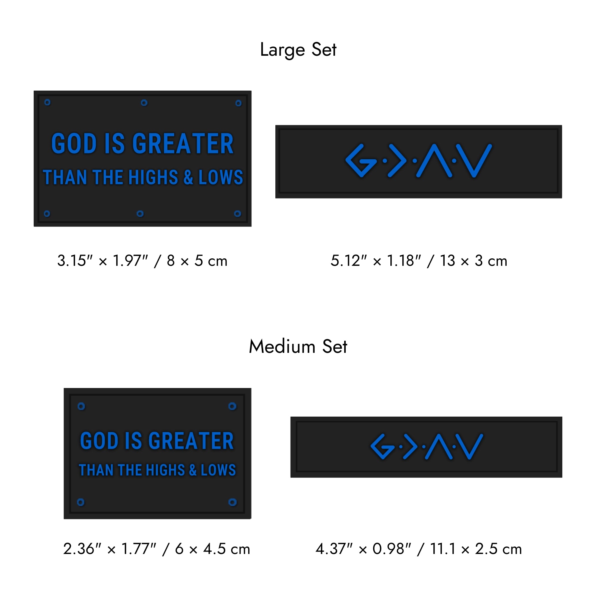 Faith-Inspired Statement Velcro Patch– Random Sets