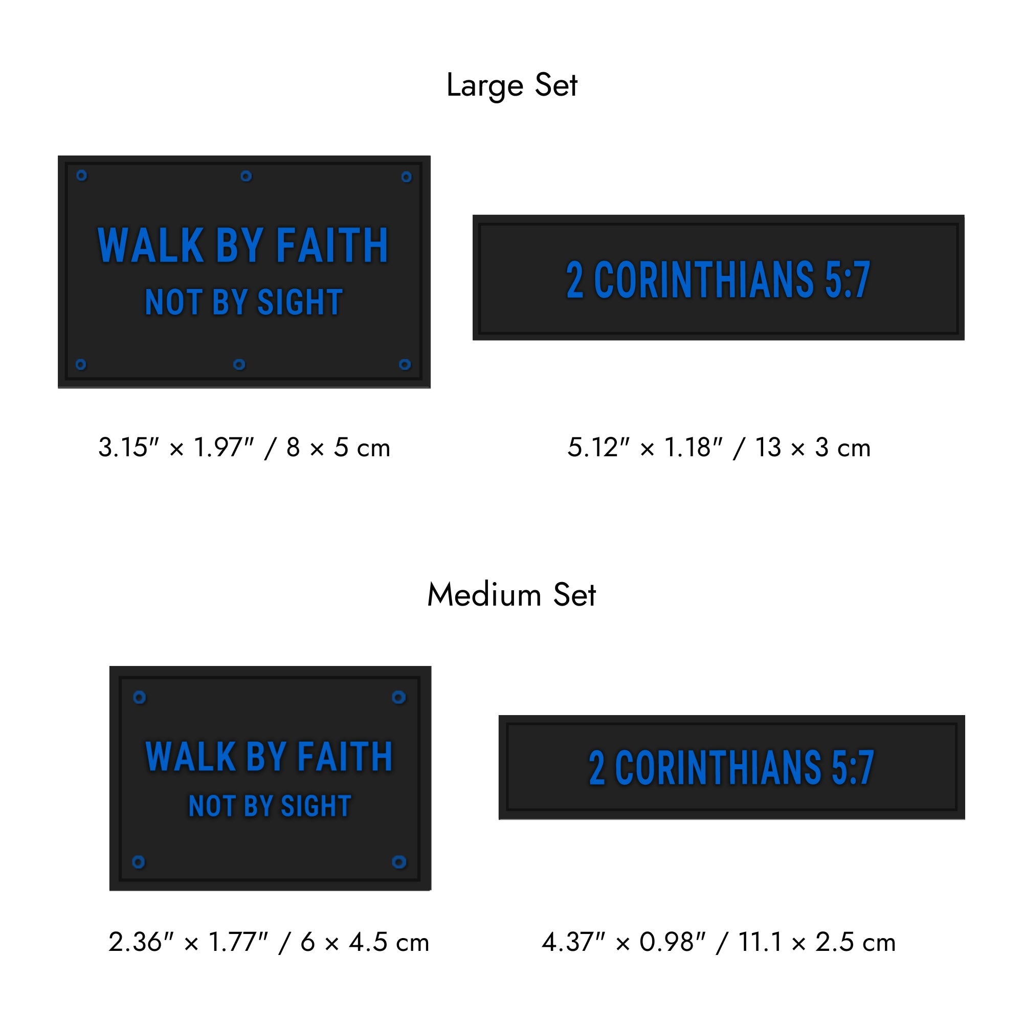 Faith-Inspired Statement Velcro Patch– Random Sets