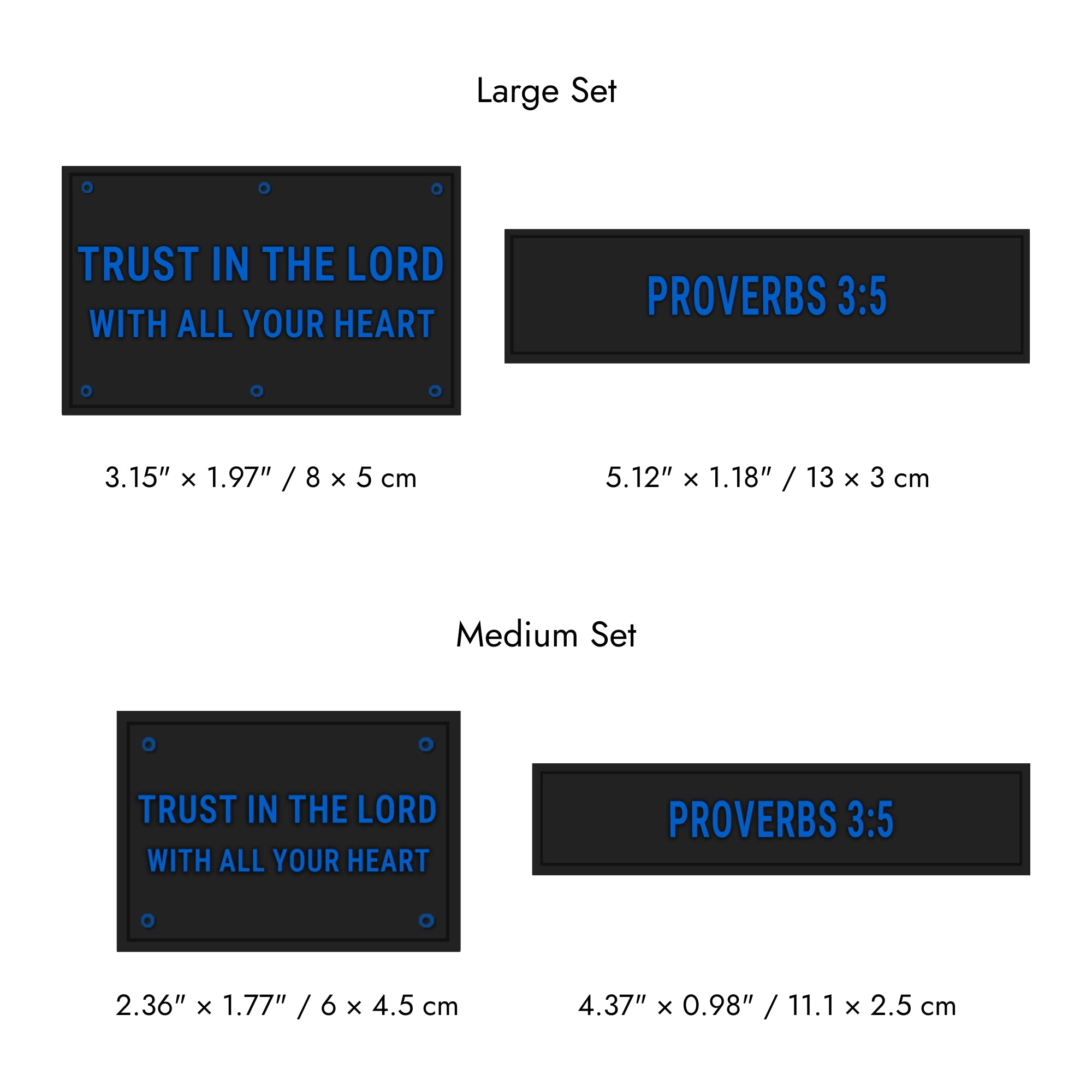 Faith-Inspired Statement Velcro Patch– Random Sets
