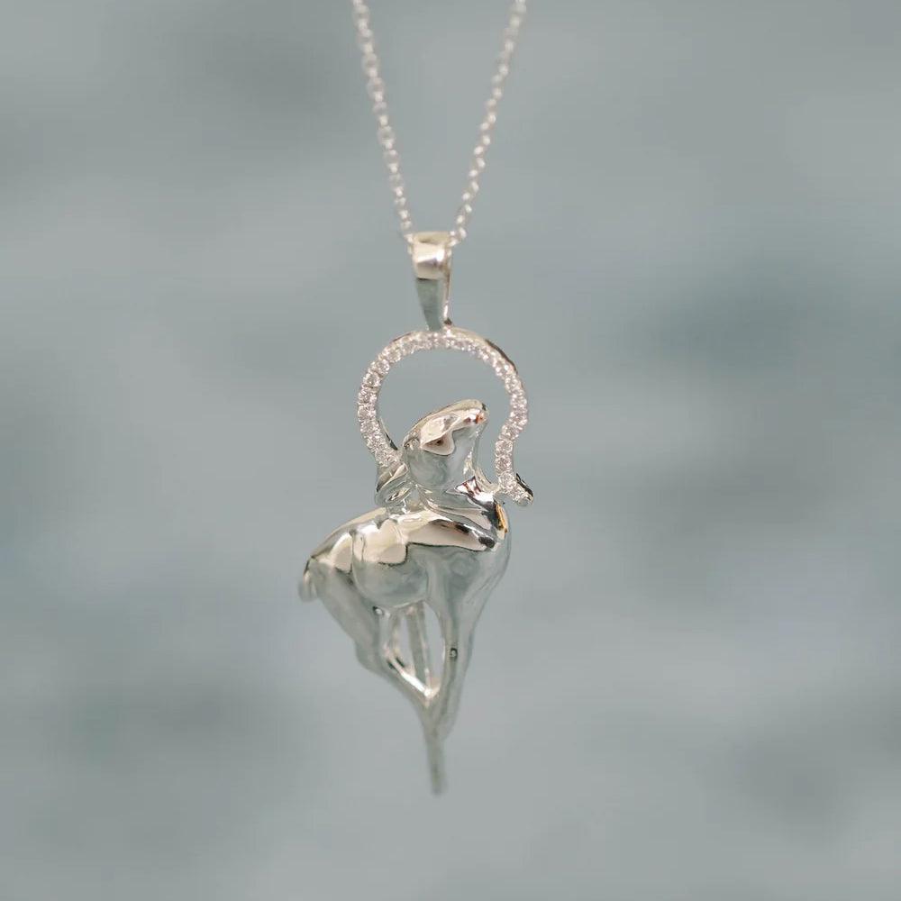 The Good Shepherd Diamond Pendant Necklace – 10K/14K Gold or Bright Silver