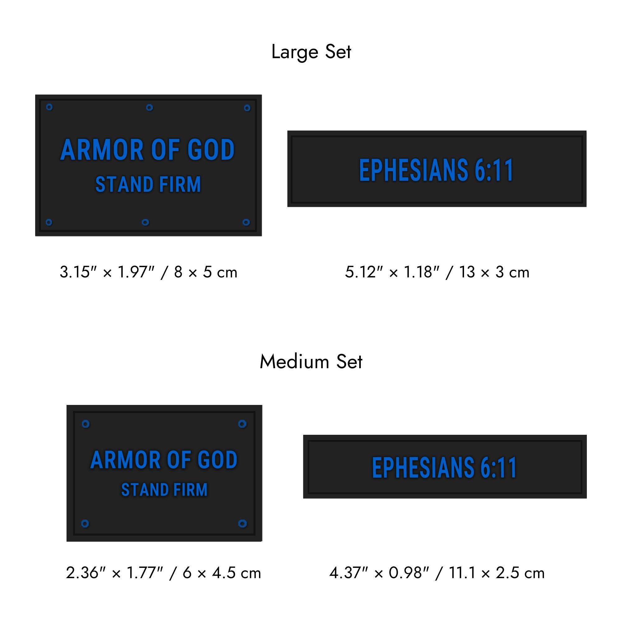 Faith-Inspired Statement Velcro Patch– Random Sets