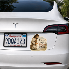 Protected By His Love, Adhesive-Free Magnetic Design, Suitable for Car Doors & Trunks