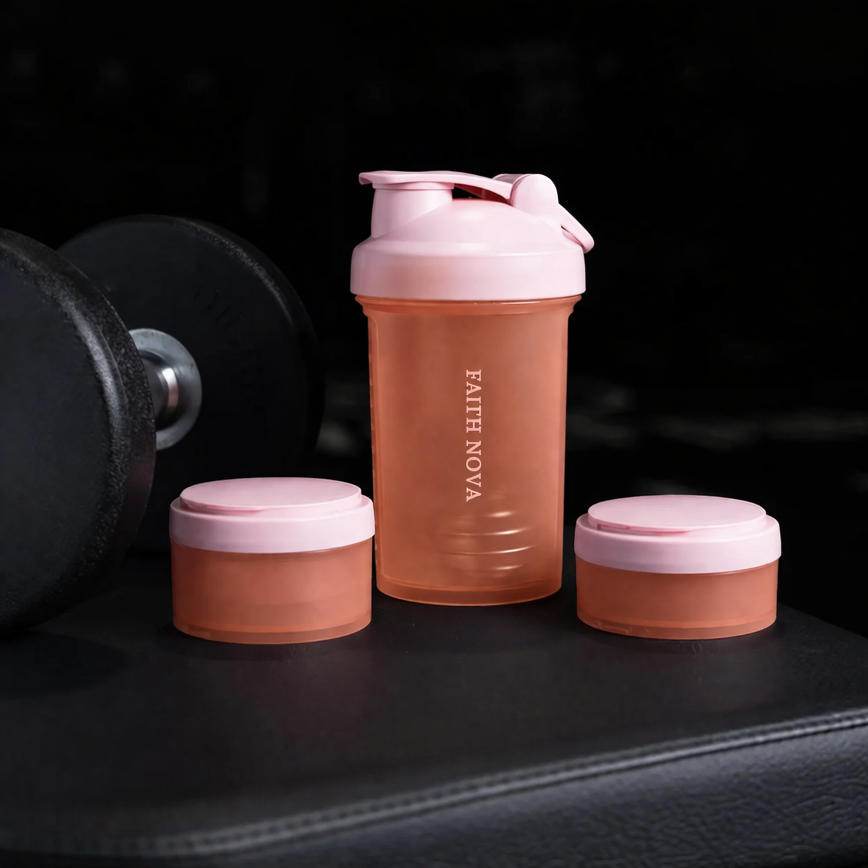 16oz Faith Nova All In One Shaker Bottle With Storage Compartments - Orange